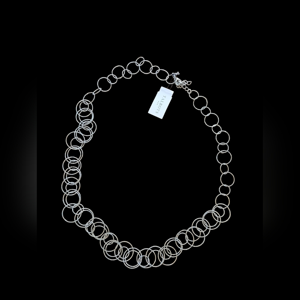 Talbots Silver Colored Large Linked Necklace NWT